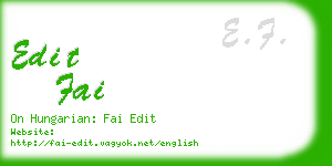 edit fai business card